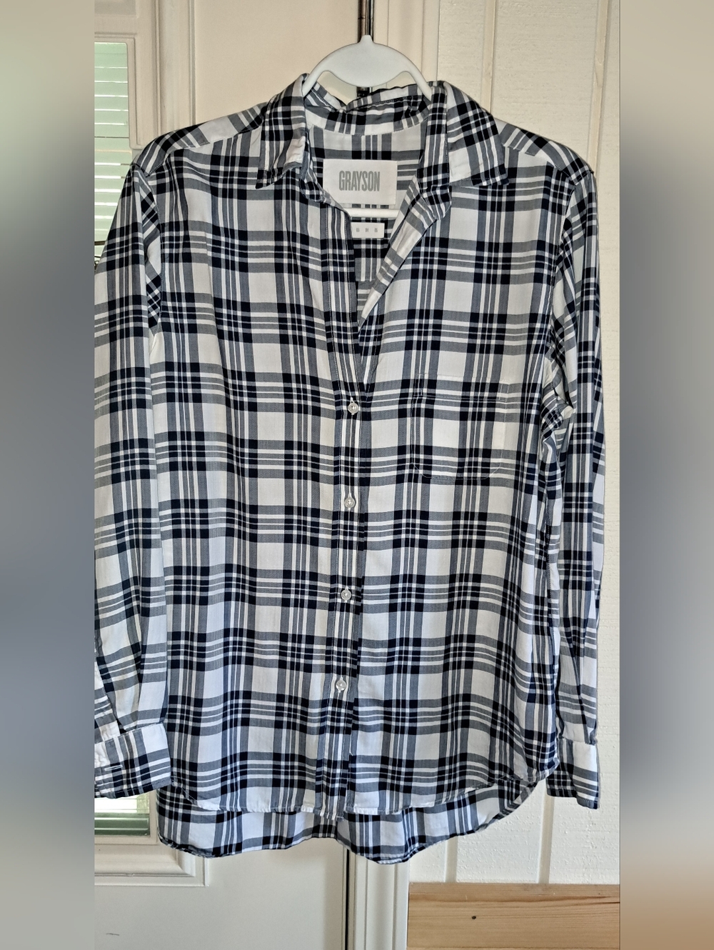 Grayson The Hero Plaid Button Front Shirt Frank & Eileen Lightweight Sz Small
